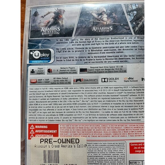 Assassin's Creed: The Americas Collection PS3 Sony PlayStation 3, 2014 - Picture 8 of 16